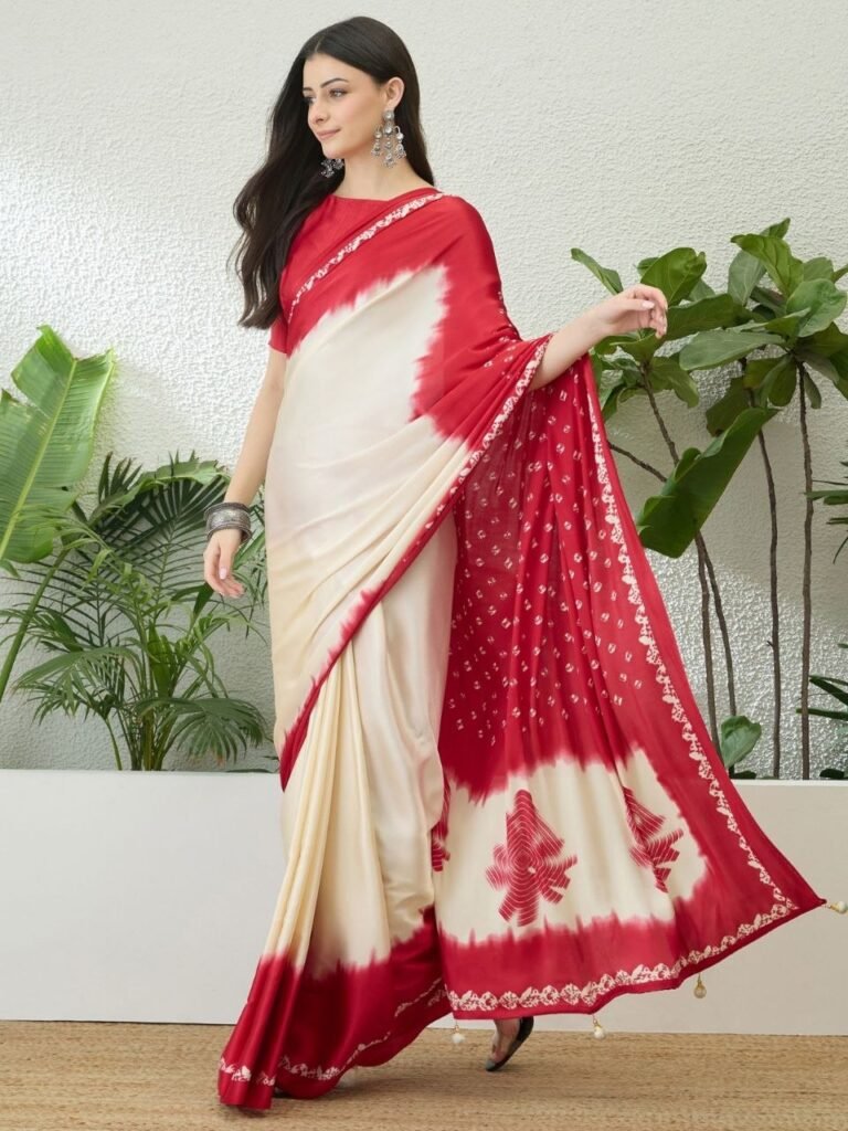 Modal Silk Ajrak Print Saree.