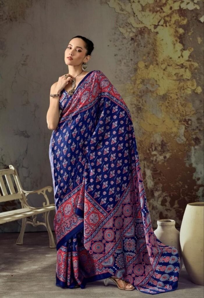 Modal Silk Ajrak Print Saree.