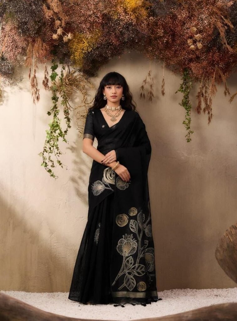 Spun Silk Jori Weaving Saree.