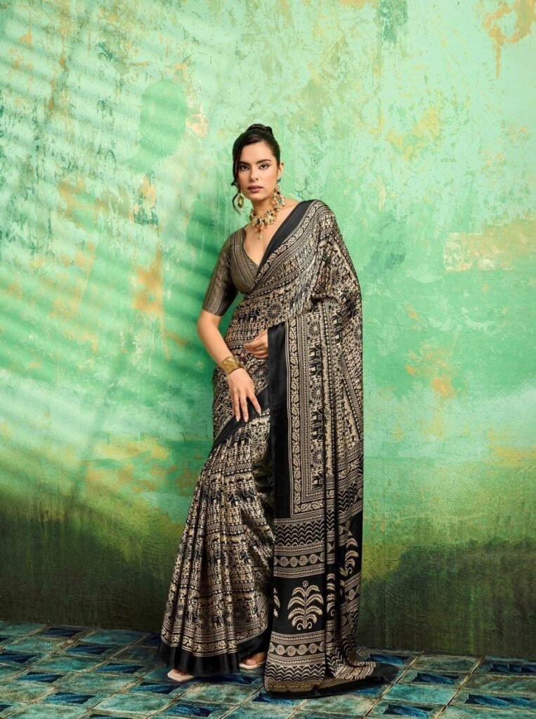 Modal Silk Ajrak Print Saree.