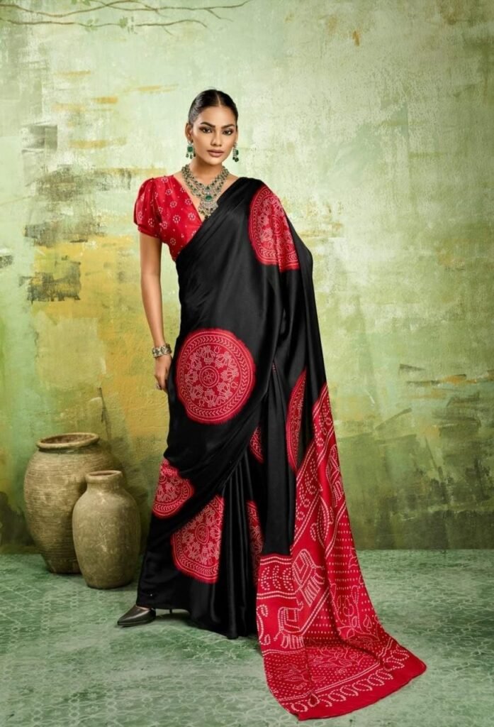 Modal Silk Ajrak Print Saree.