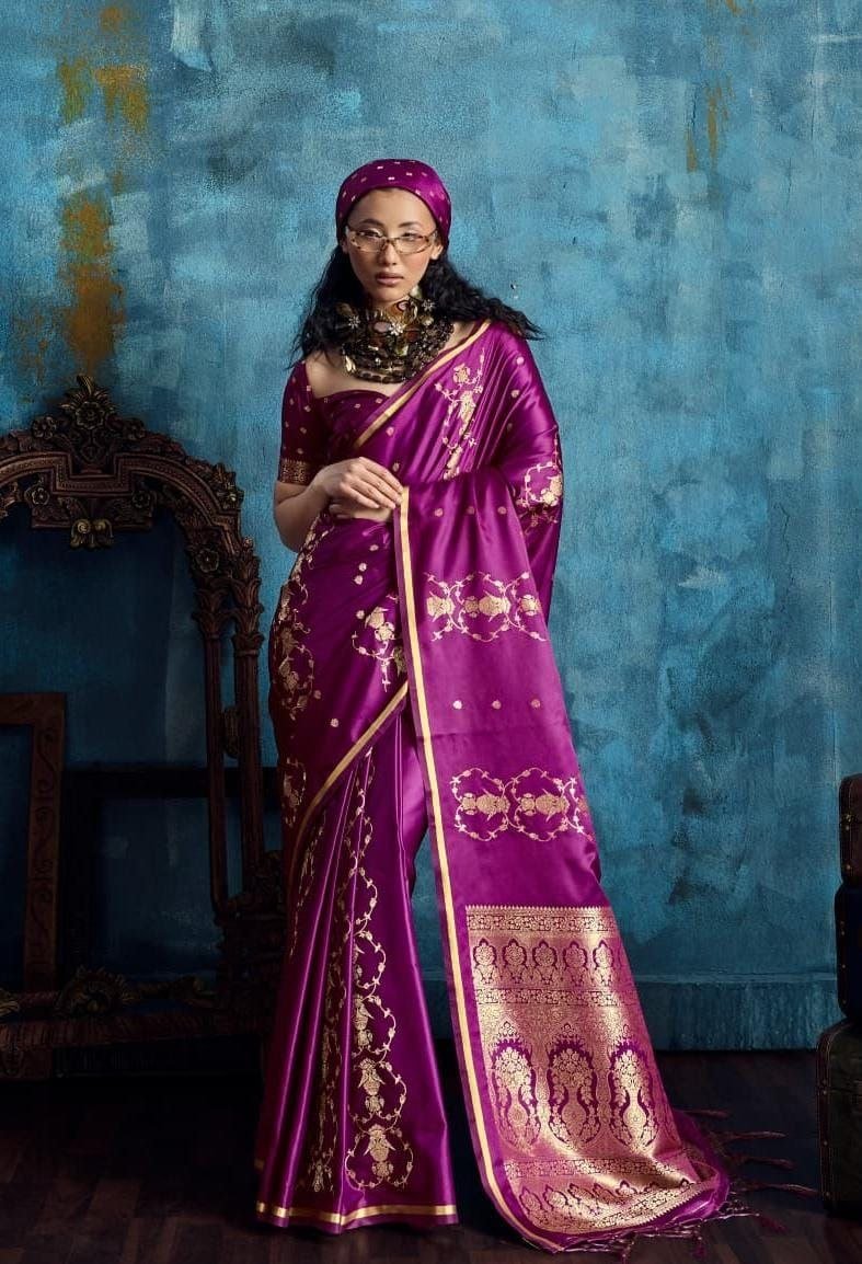 Munga Malbari Silk Copper & Silver Jori Hand Weaving Saree. - Image 6