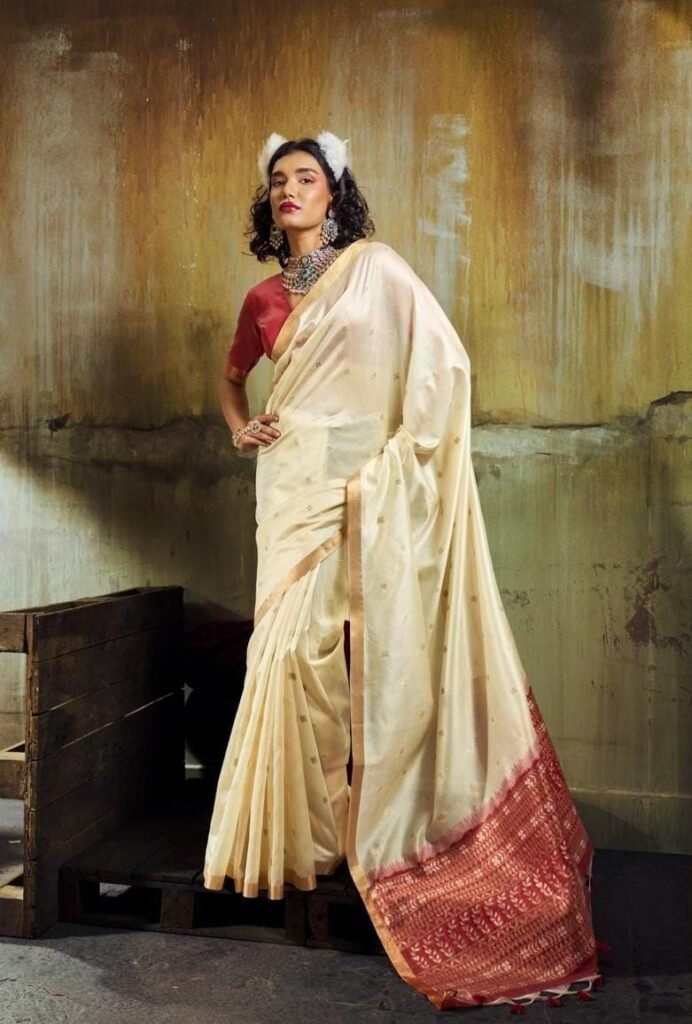 Row Silk Matka Saree.