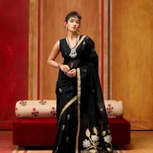 Matka Silk Organza Pallu All Over Jori Weaving Saree.